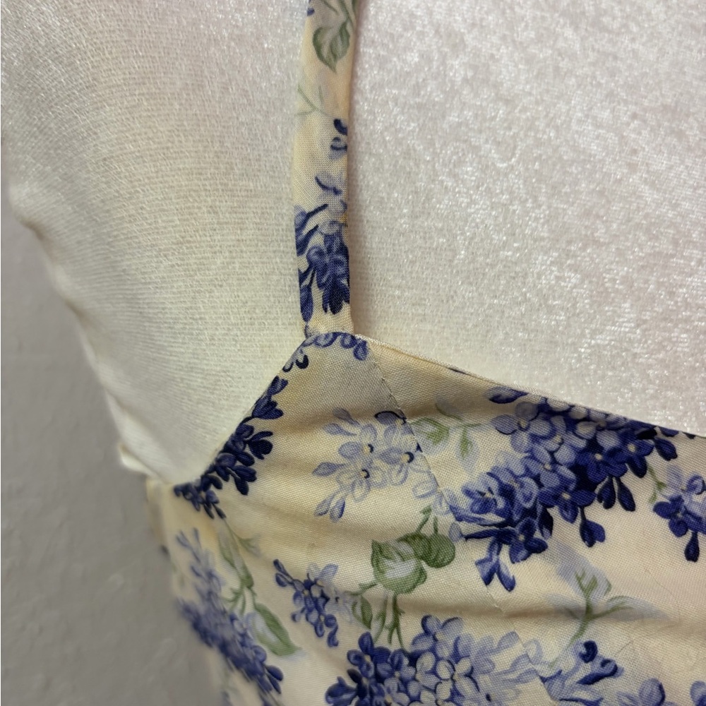 VTG A.B.S. by Allen Schwartz Floral Midi Dress - Lilac/Blue - Size 2 - Picture 6 of 6